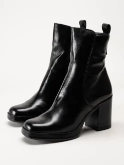 Mjus - Micaela - Svarta boots i skinn