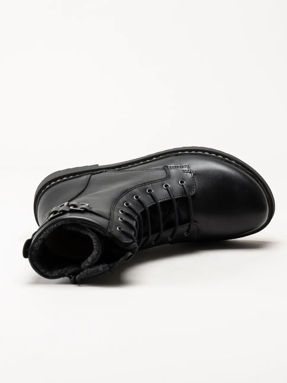 New Feet - Svarta kängor i skinn med Tex-membran