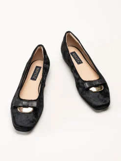 Novita - Manarola Pony - Svarta ballerina i koskinn