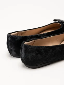 Novita - Manarola Pony - Svarta ballerina i koskinn