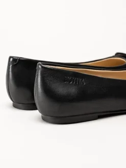 Novita - Manarola - Svarta ballerina i skinn