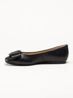 Novita - Manarola - Svarta ballerina i skinn