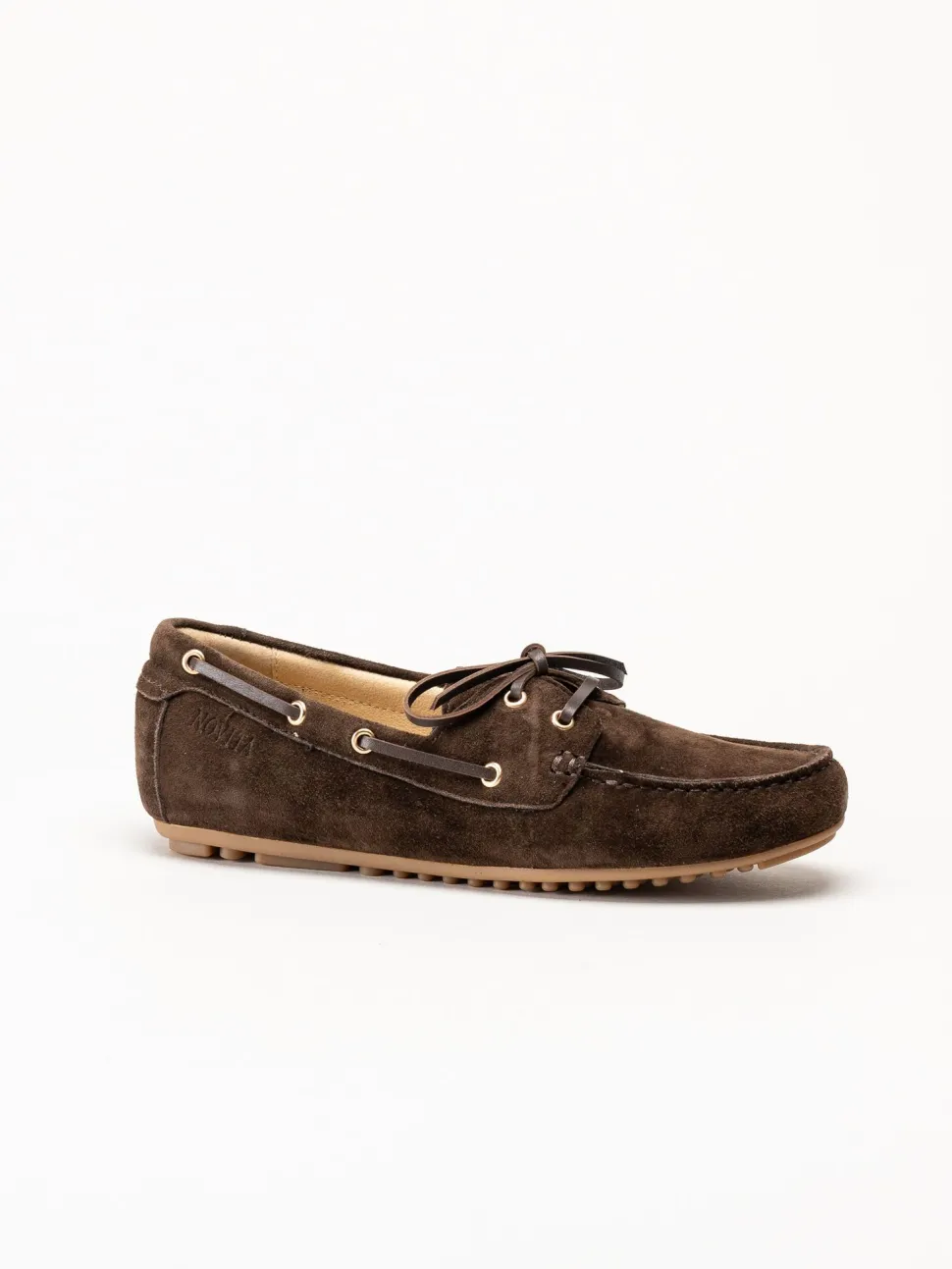 Novita - Palmi Sail - Mörkbruna loafers i mocka