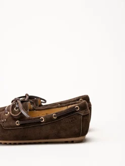 Novita - Palmi Sail - Mörkbruna loafers i mocka