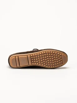 Novita - Palmi Sail - Mörkbruna loafers i mocka
