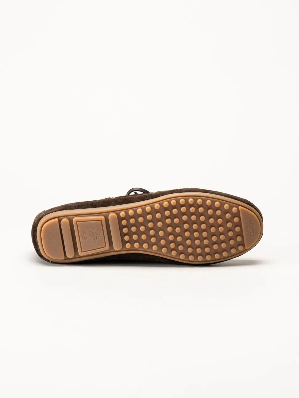 Novita - Palmi Sail - Mörkbruna loafers i mocka