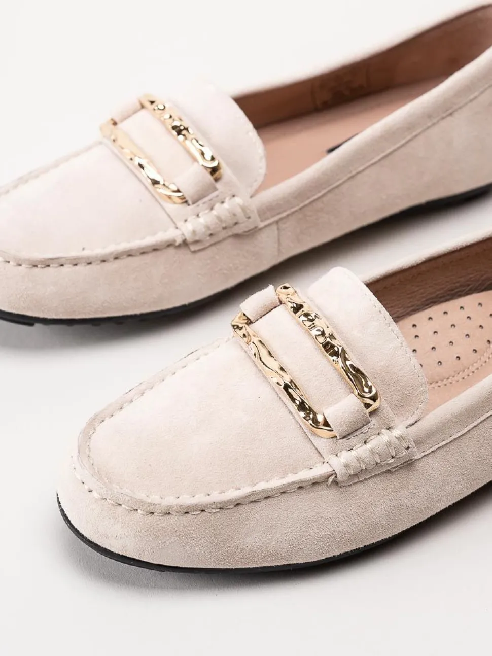 Novita - Parma - Beige loafers i mocka