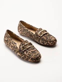 Novita - Parma - Leopardfärgade loafers i mocka