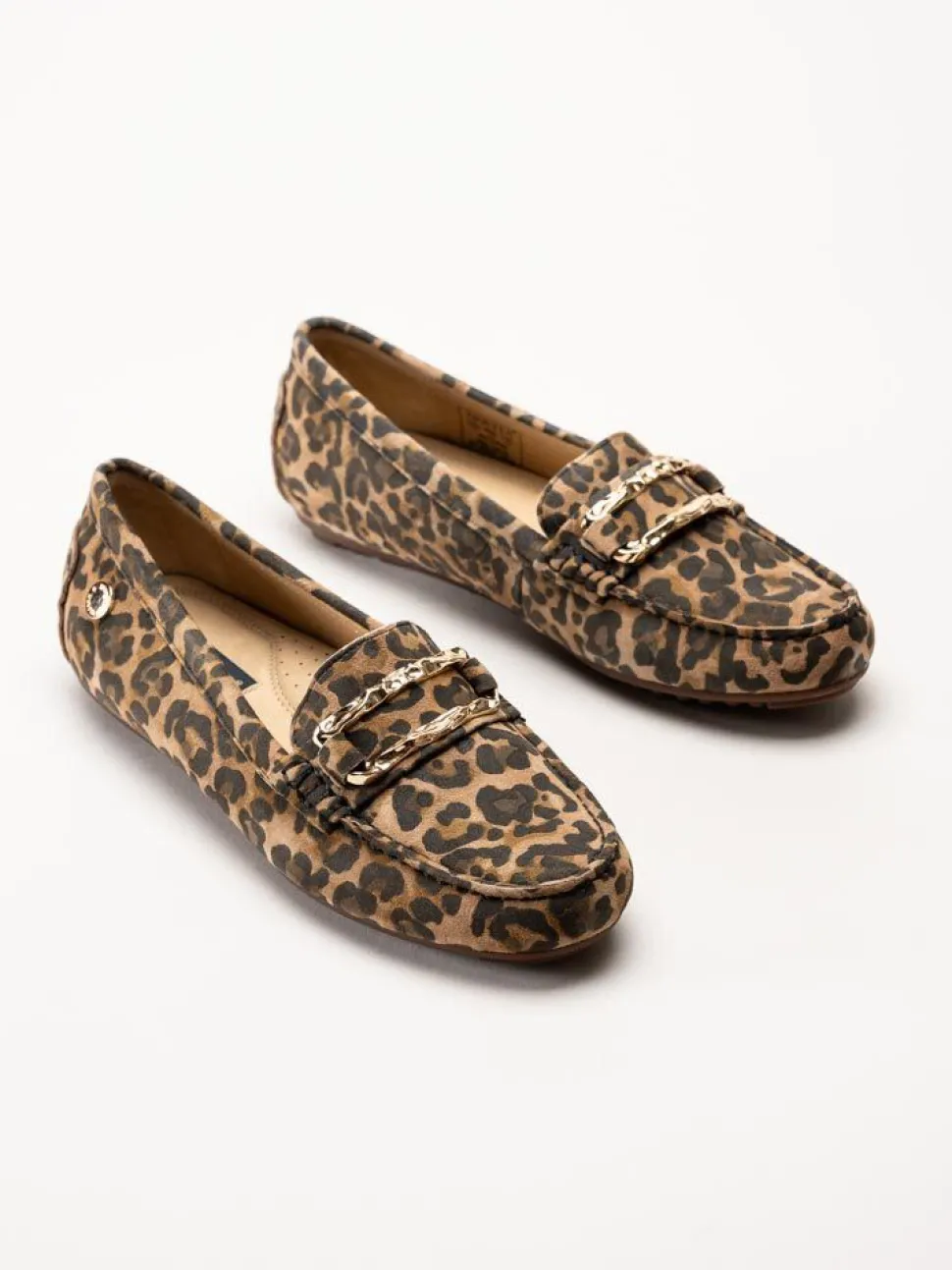 Novita - Parma - Leopardfärgade loafers i mocka