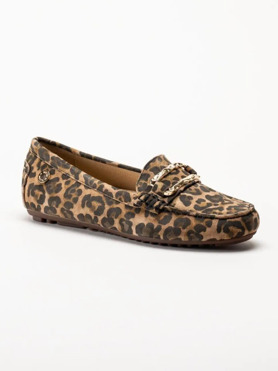 Novita - Parma - Leopardfärgade loafers i mocka