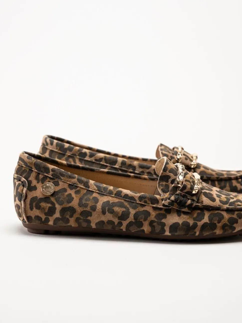 Novita - Parma - Leopardfärgade loafers i mocka