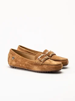 Novita - Parma - Ljusbruna loafers i mocka