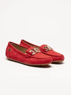 Novita - Parma - Röda loafers i mocka