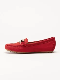 Novita - Parma - Röda loafers i mocka