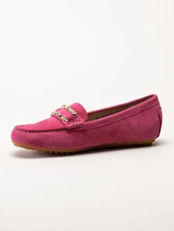 Novita - Parma - Rosa loafers med guldfärgat spänne