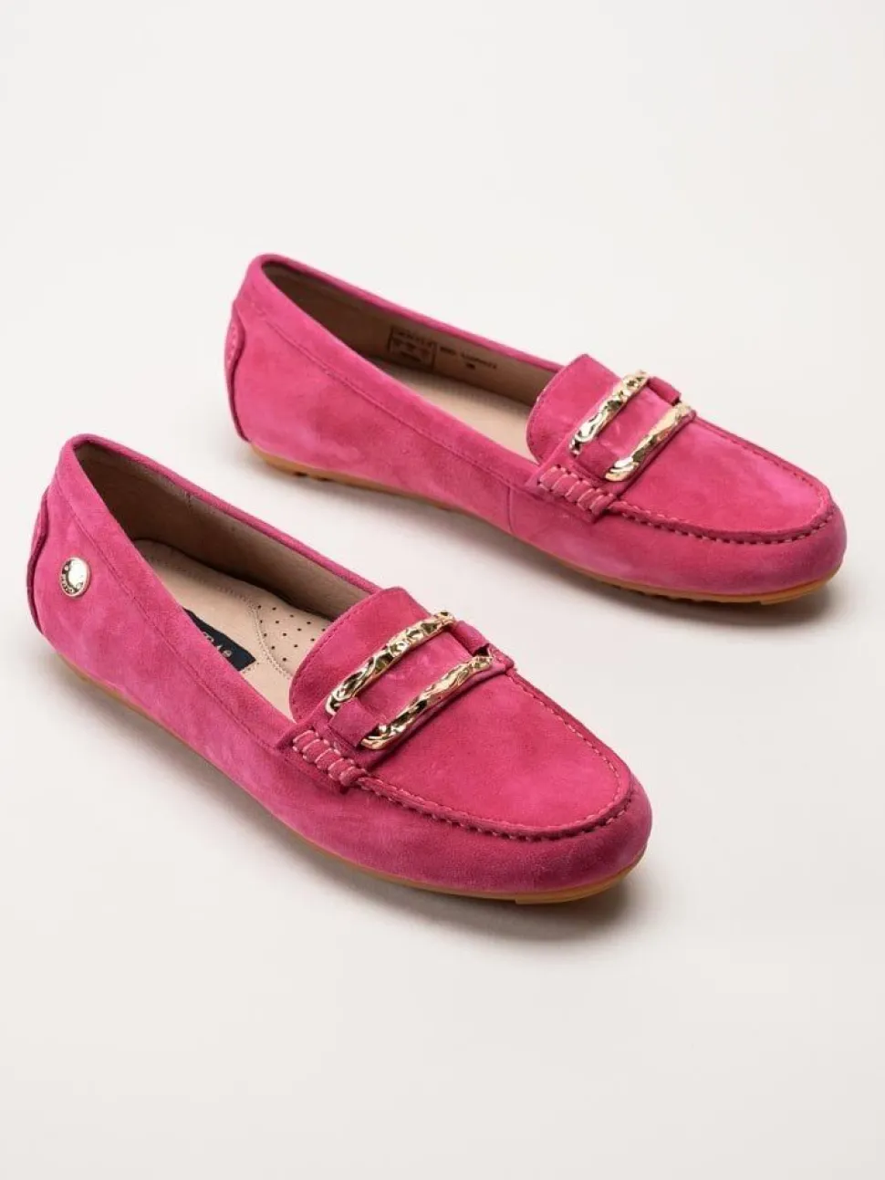 Novita - Parma - Rosa loafers med guldfärgat spänne