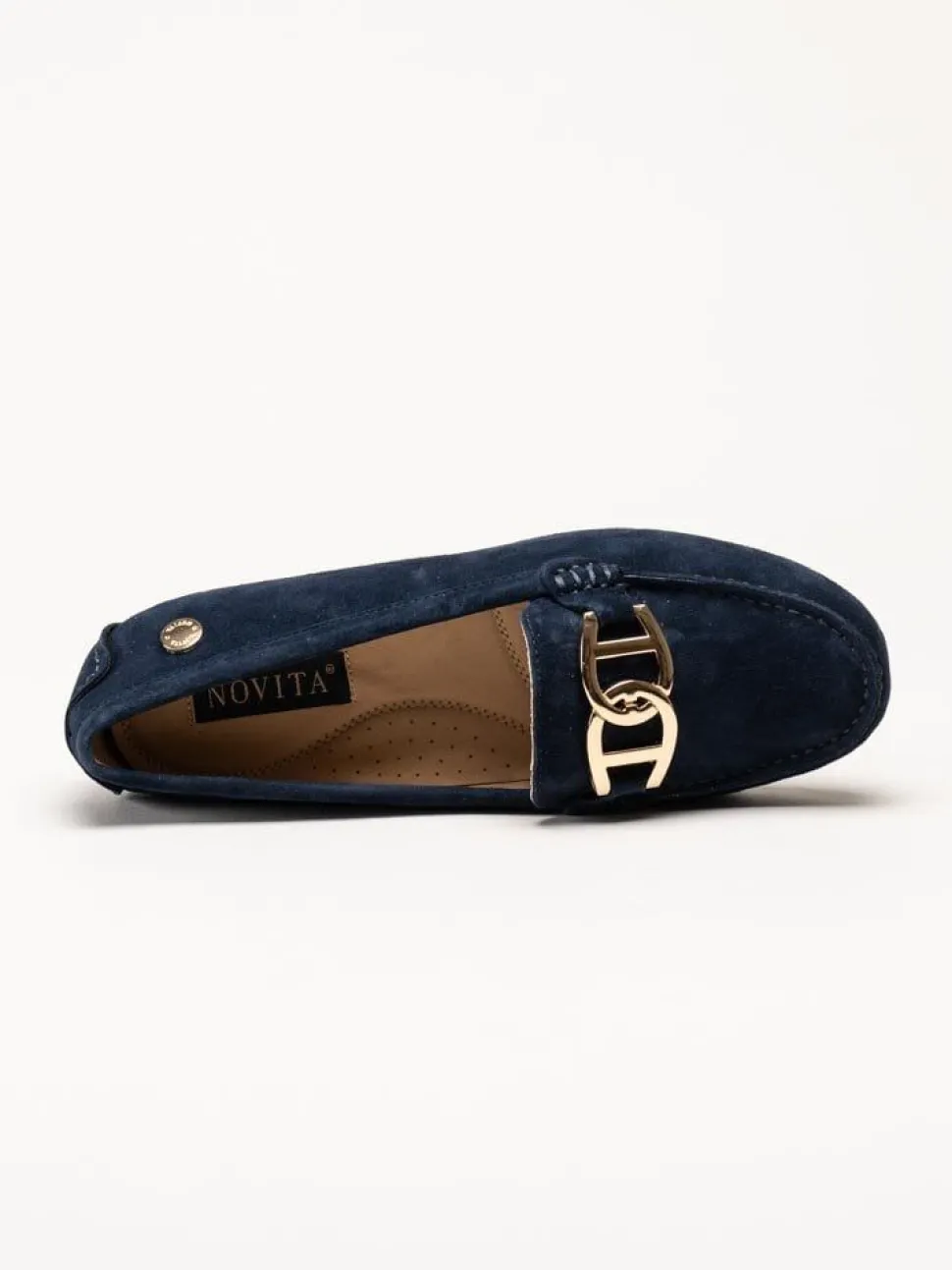 Novita - Parma Royal - Marinblå loafers i mocka