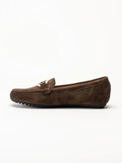 Novita - Parma Royal - Mörkbruna loafers i mocka