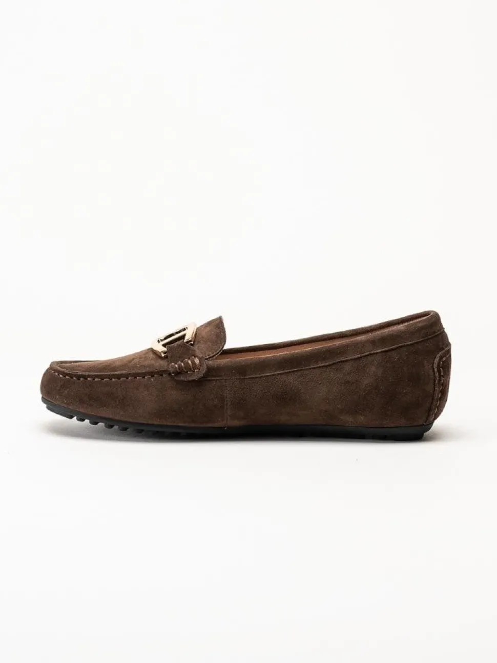 Novita - Parma Royal - Mörkbruna loafers i mocka