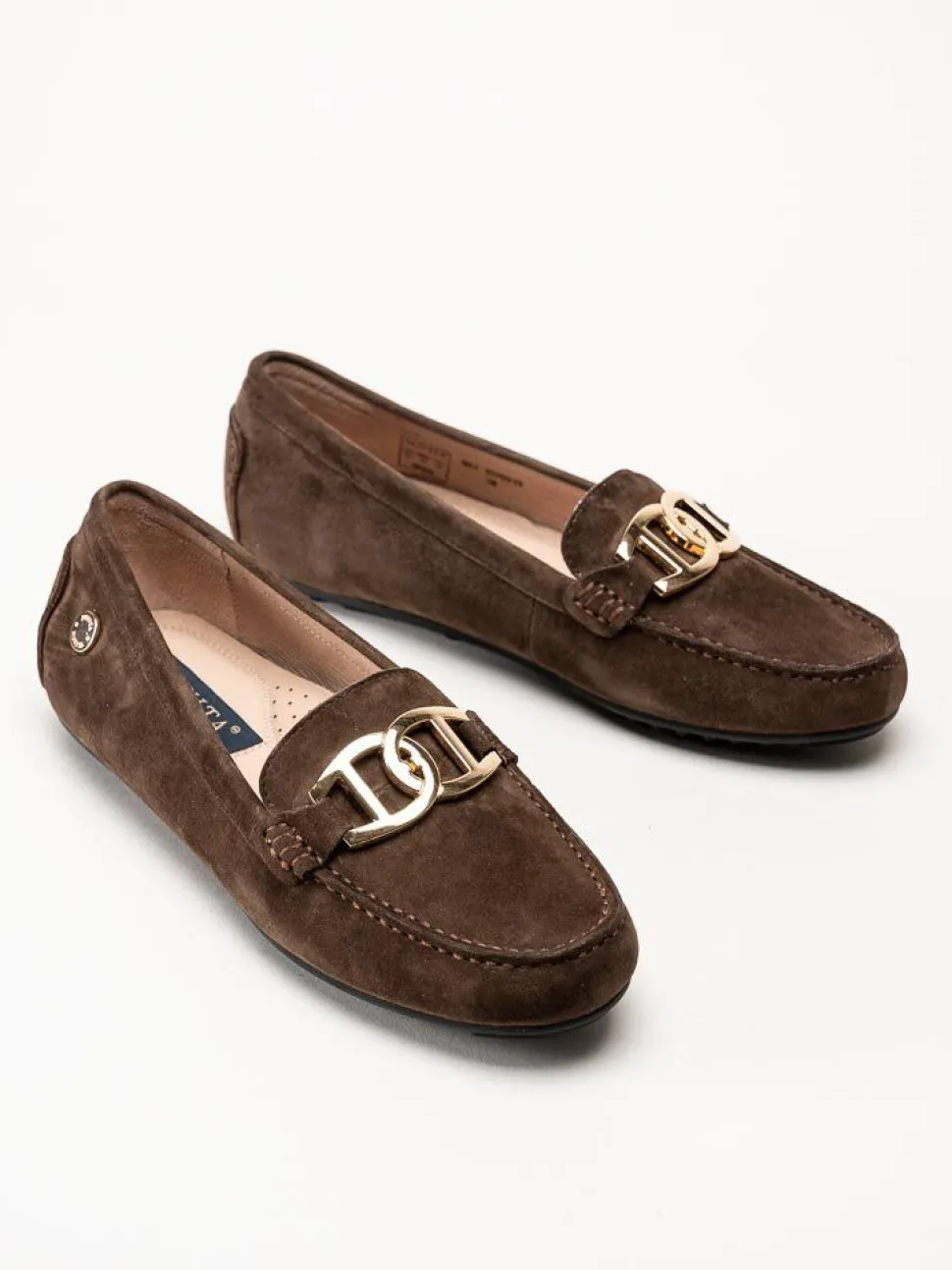 Novita - Parma Royal - Mörkbruna loafers i mocka