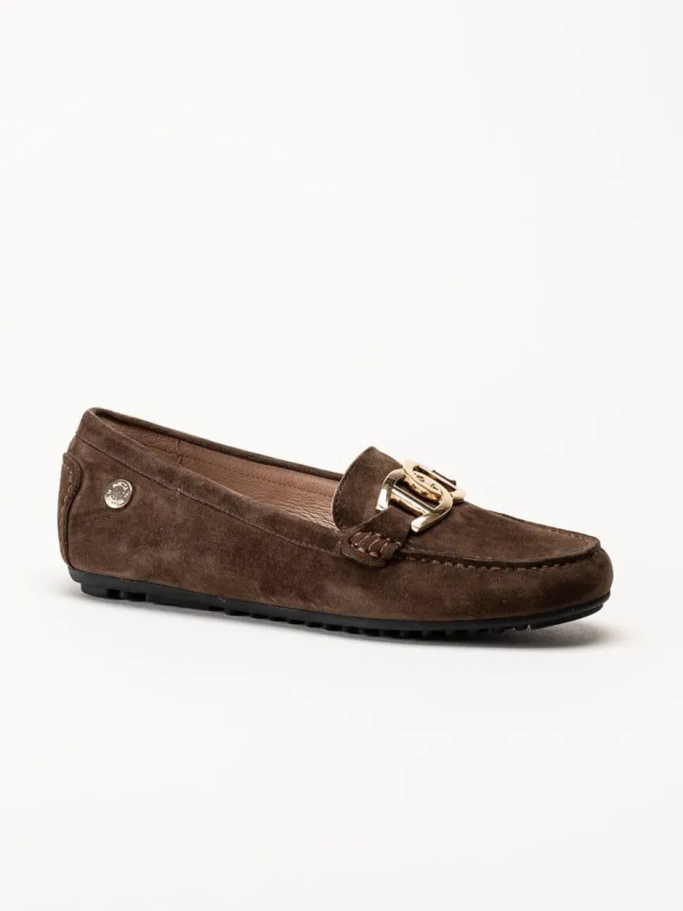 Novita - Parma Royal - Mörkbruna loafers i mocka