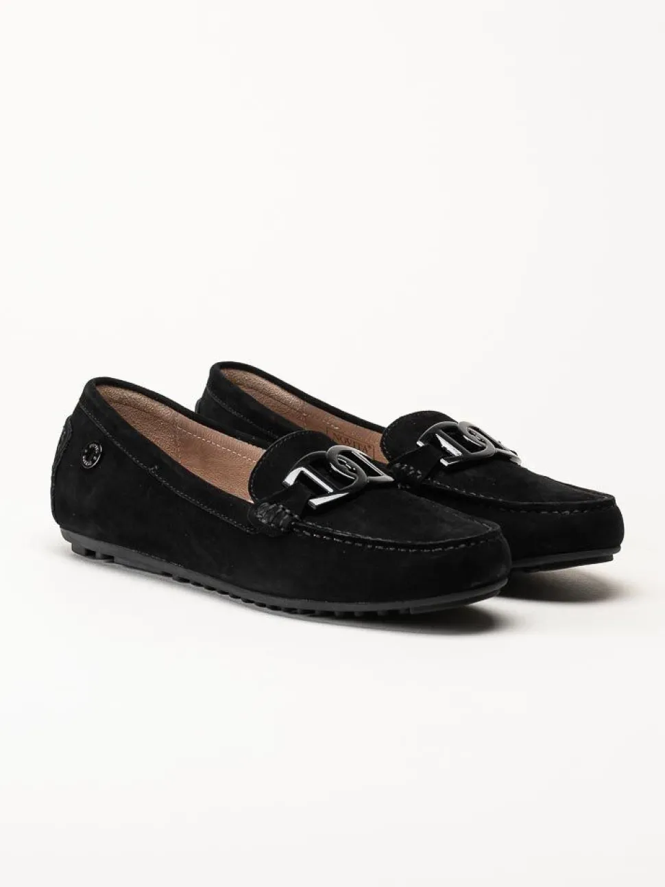 Novita - Parma - Svarta loafers i mocka