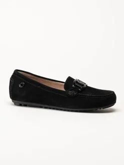 Novita - Parma - Svarta loafers i mocka