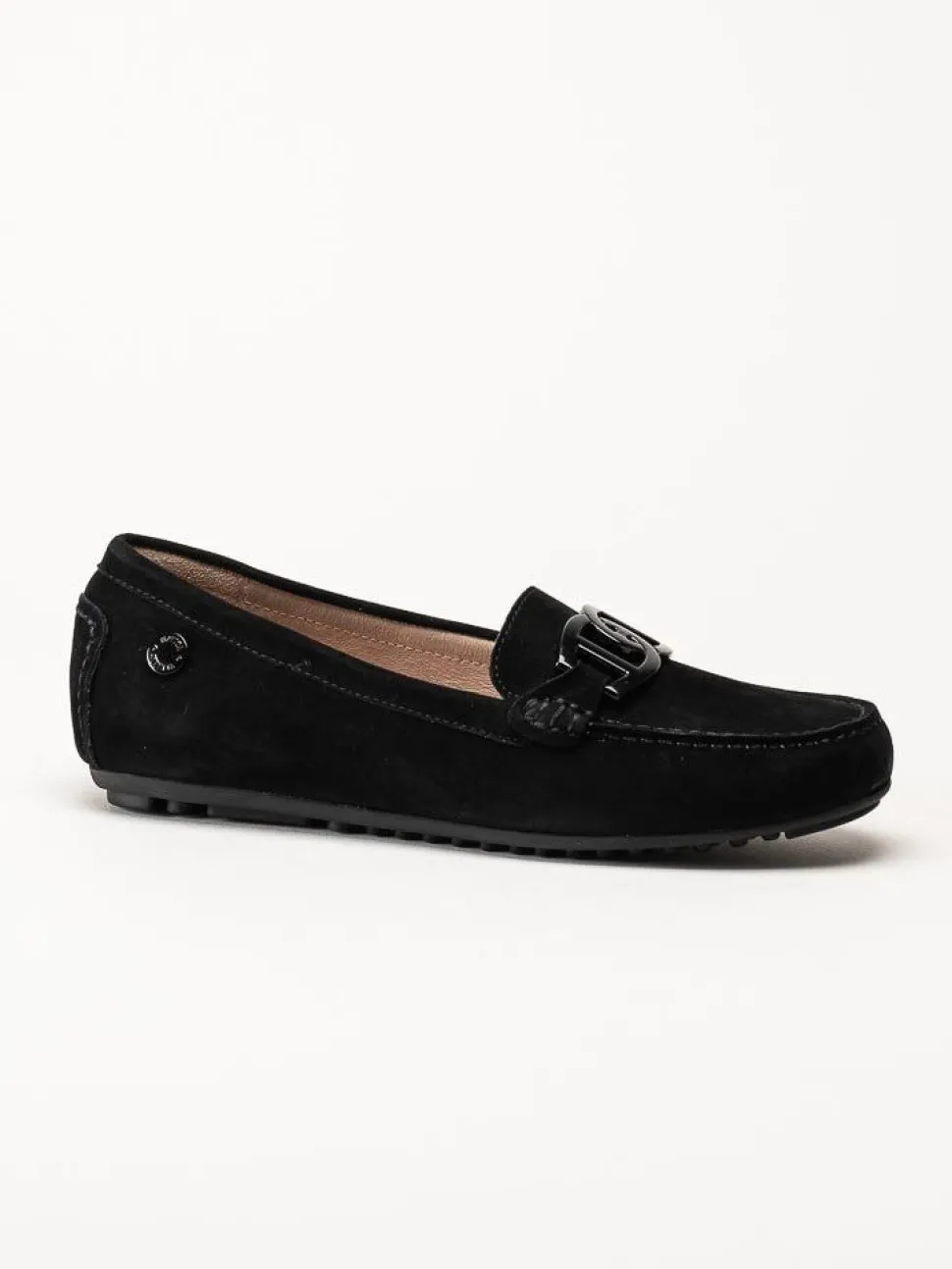 Novita - Parma - Svarta loafers i mocka