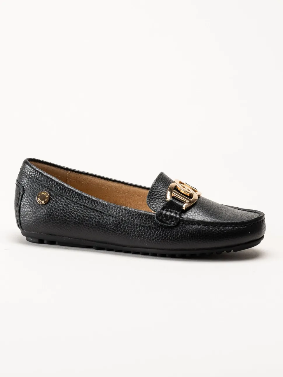 Novita - Parma - Svarta loafers i skinn