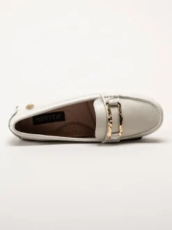 Novita - Parma - Vita loafers i skinn