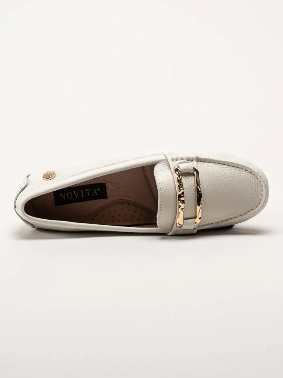 Novita - Parma - Vita loafers i skinn