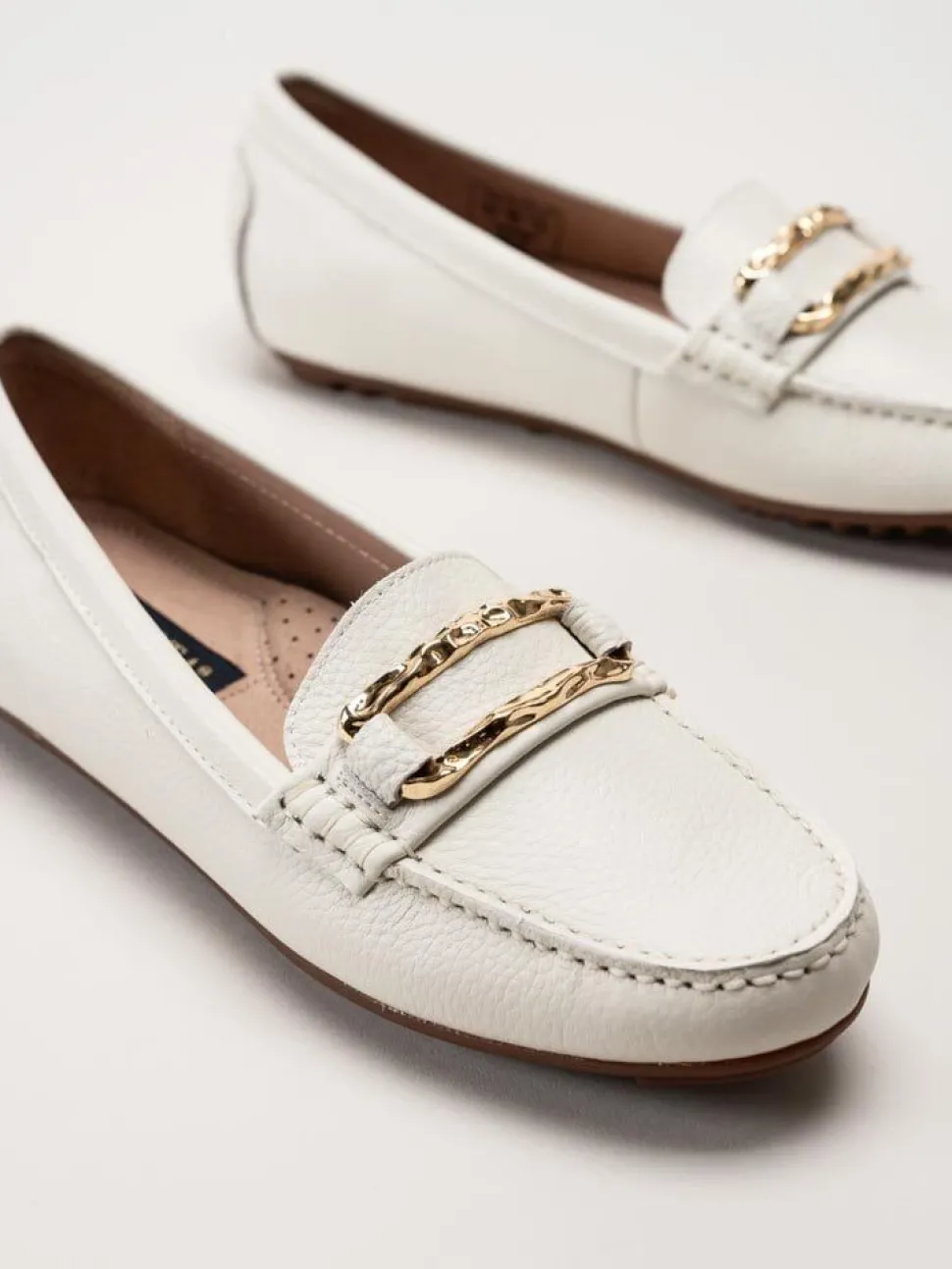 Novita - Parma - Vita loafers i skinn
