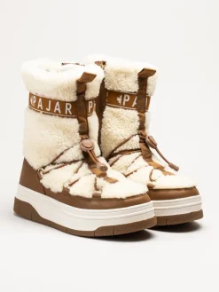 Pajar - Janie High - Beige varmfodrade höga boots