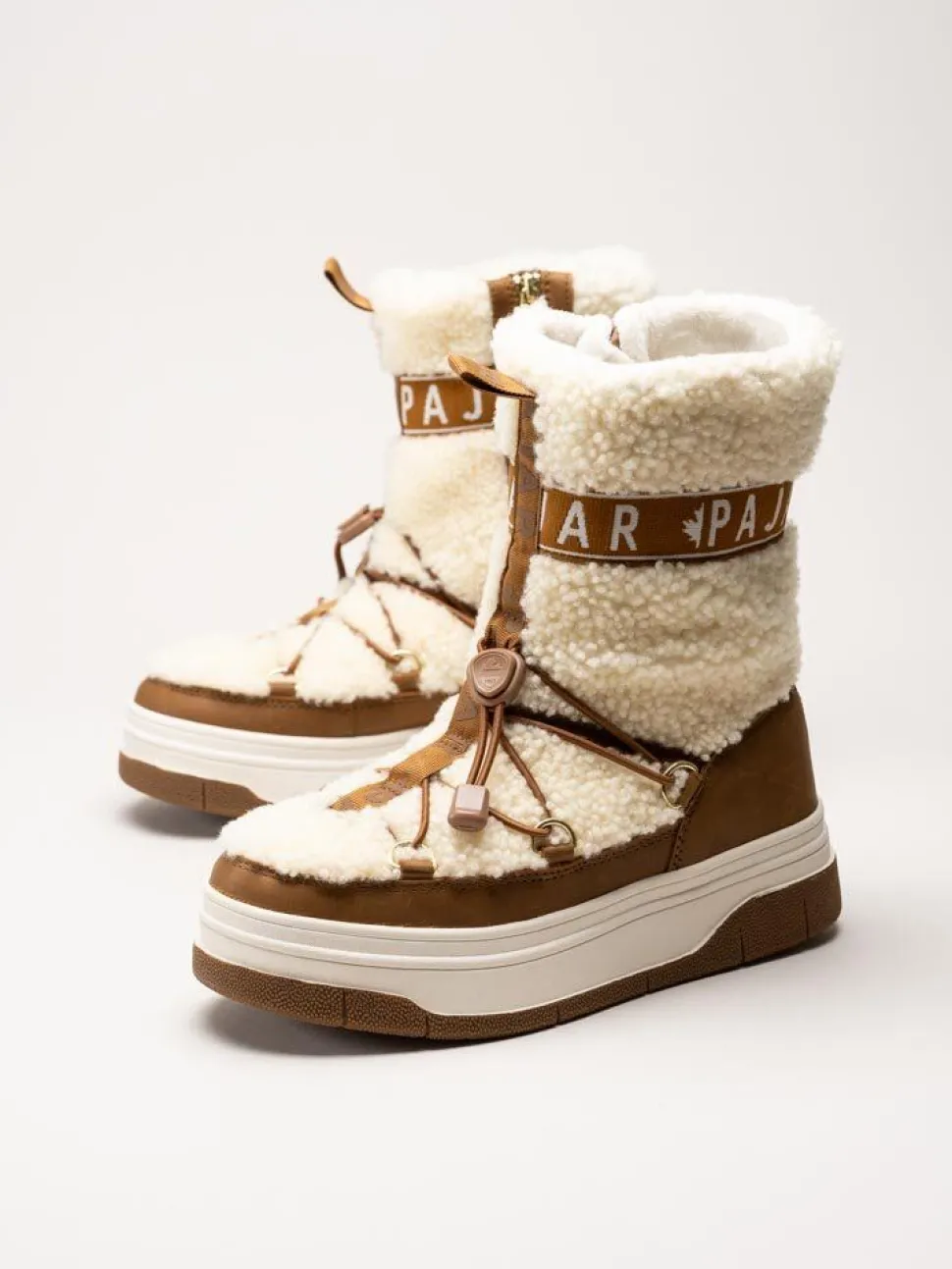 Pajar - Janie High - Beige varmfodrade höga boots