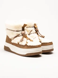 Pajar - Janie Low - Beige varmfodrade boots