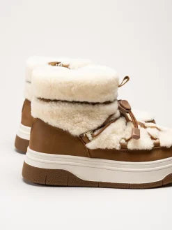 Pajar - Janie Low - Beige varmfodrade boots