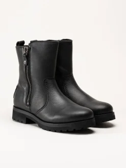 Panama Jack - Fabi Igloo - Svarta fårskinnsfodrade boots