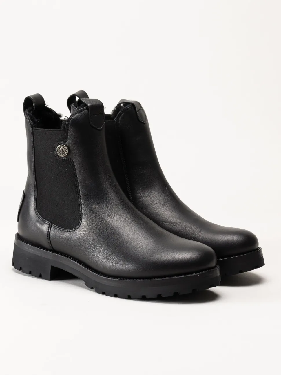 Panama Jack - fransesca Igloo - Svarta fårskinnsfodrade boots i skinn