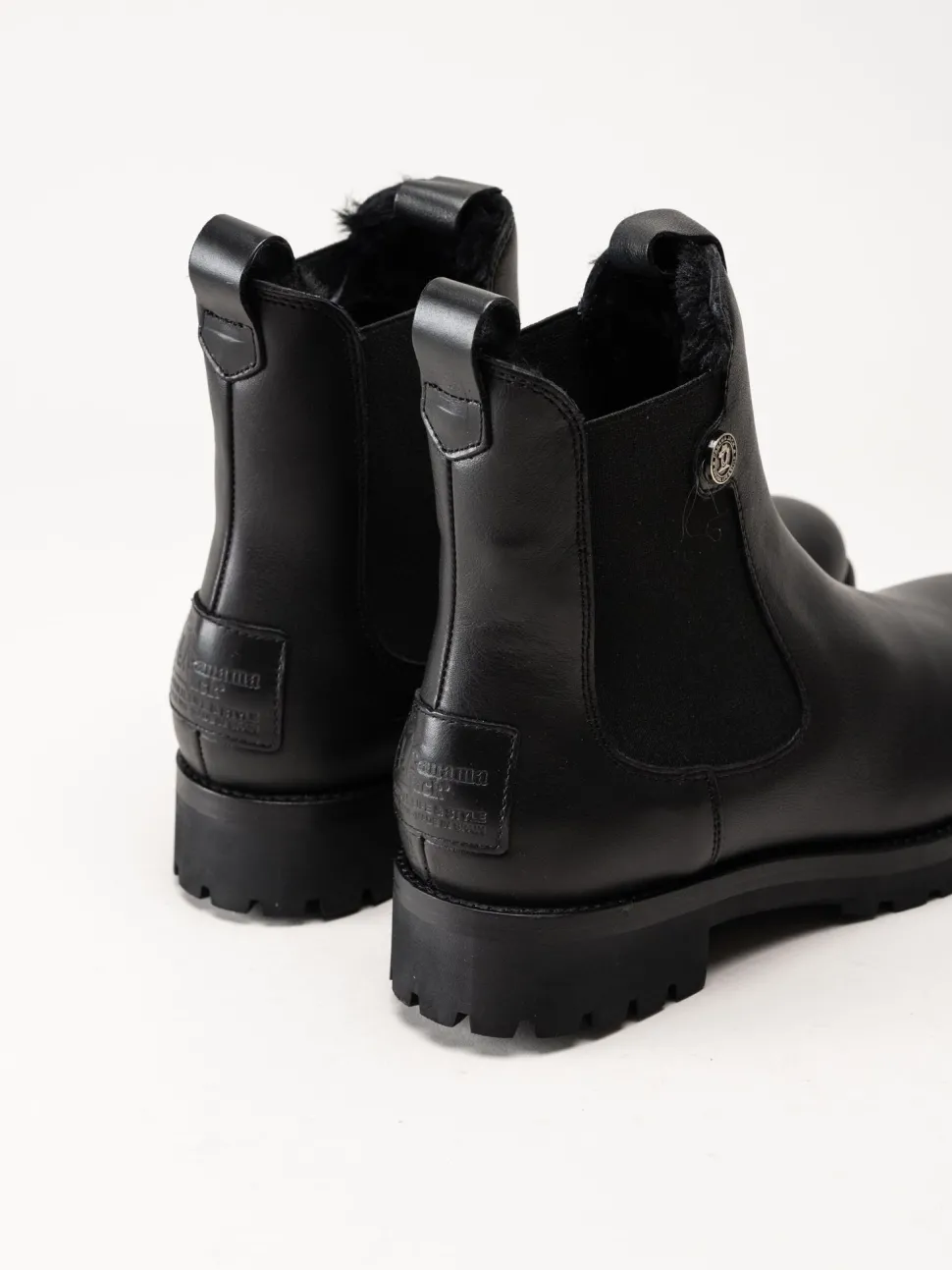Panama Jack - fransesca Igloo - Svarta fårskinnsfodrade boots i skinn