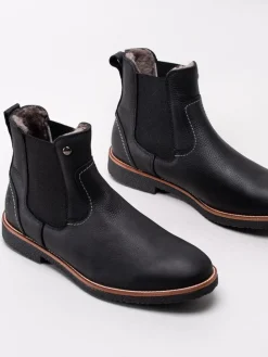 Panama Jack - Garnock Igloo C2 - Svarta fårskinnsfodrade boots i skinn