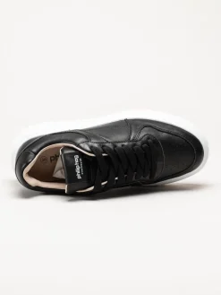 Philip Hog - Nina - Svarta platåsneakers i skinn