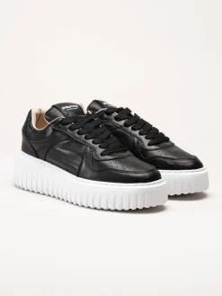 Philip Hog - Nina - Svarta platåsneakers i skinn