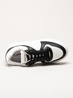 Philip Hog - Nina - Svart-vita platåsneakers i skinn