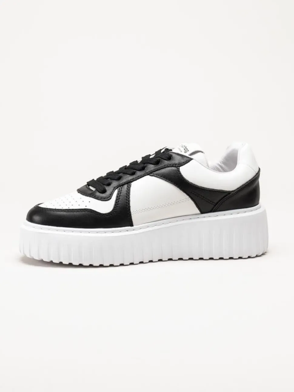 Philip Hog - Nina - Svart-vita platåsneakers i skinn