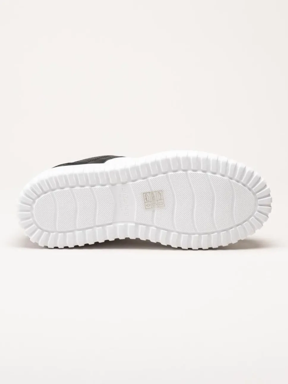 Philip Hog - Nina - Svart-vita platåsneakers i skinn