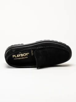 Playboy Footwear - Austin - Svarta loafers i mocka