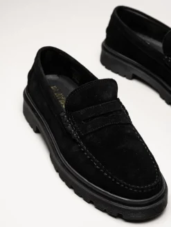 Playboy Footwear - Austin - Svarta loafers i mocka