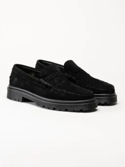 Playboy Footwear - Austin - Svarta loafers i mocka