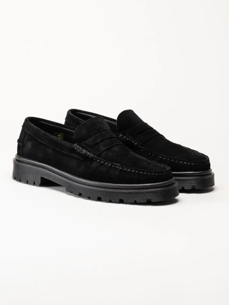 Playboy Footwear - Austin - Svarta loafers i mocka