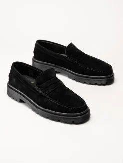 Playboy Footwear - Austin - Svarta loafers i mocka